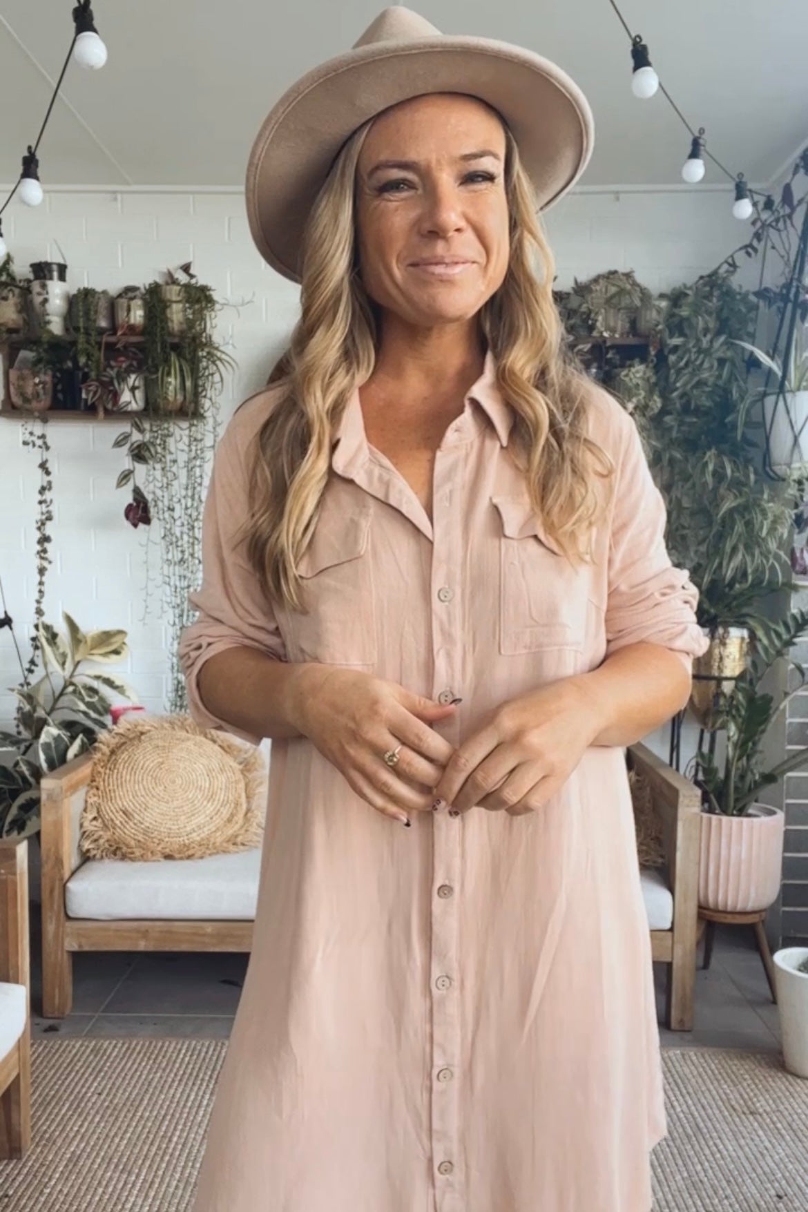 Linen Love Dress-Tan