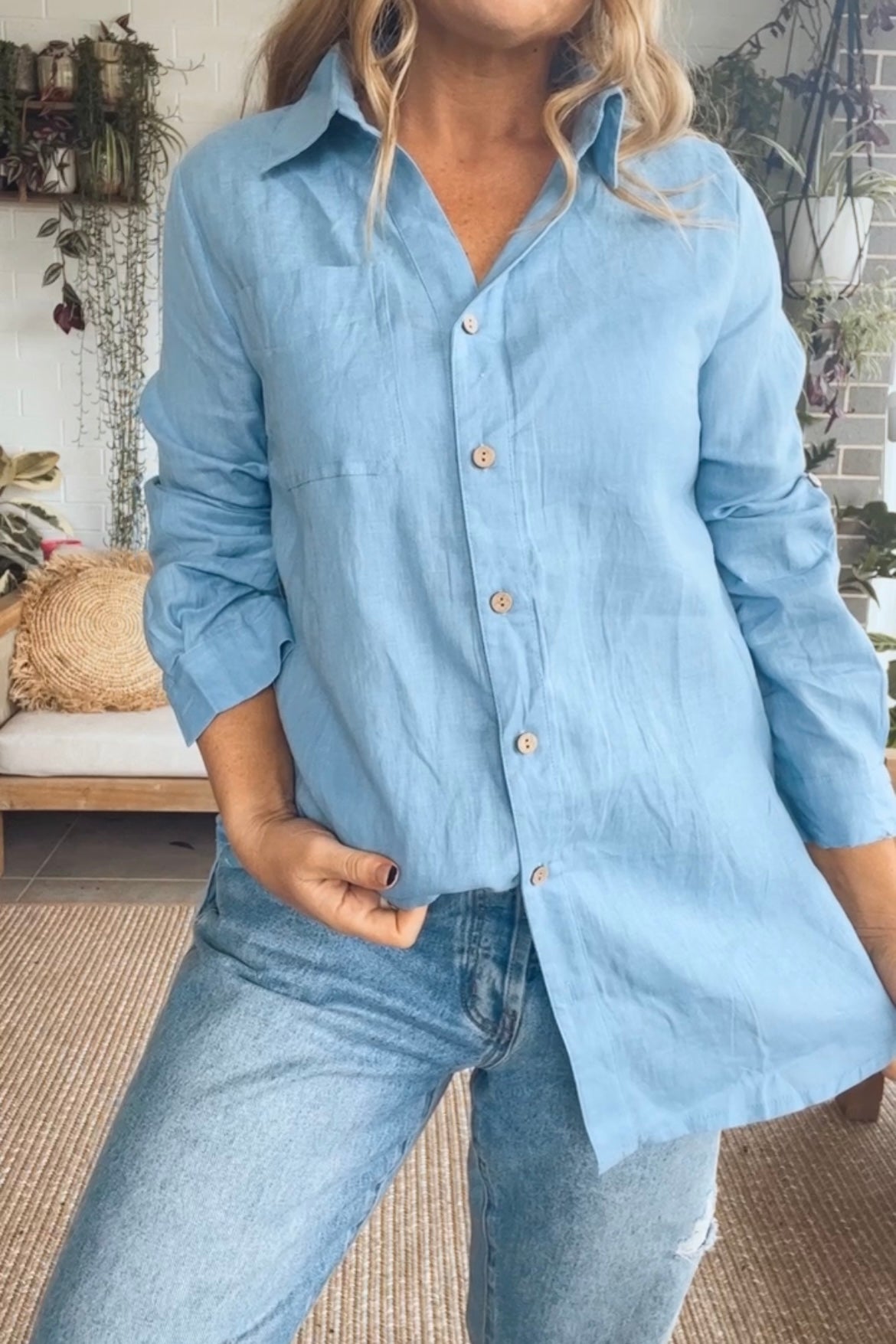 Lounge Shirt-Blue