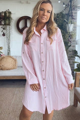 Linen Love Dress- Pink